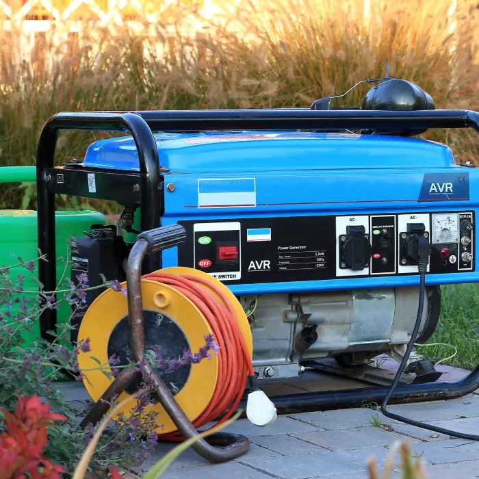 Portable generator with extension cord
